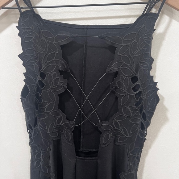 Free people Cha Cha Ponte Like A Dream Spaghetti Strap Embroidered Cutout Dress - Picture 7 of 11